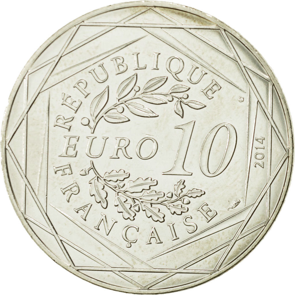 Coin, France, 10 Euro, Egalité Printemps Sempé, 2014, MS(63), Silver