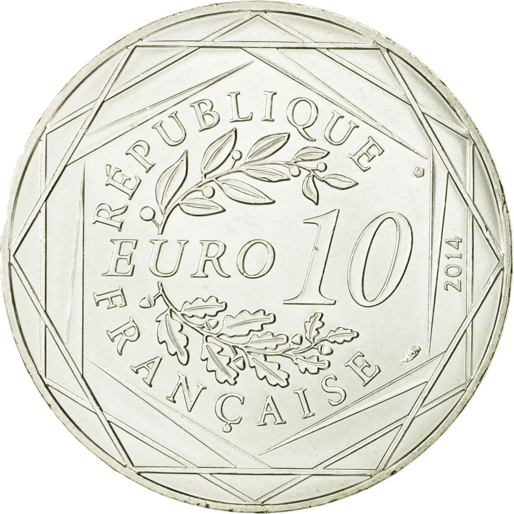 Coin, France, 10 Euro, Egalité Eté Sempé, 2014, MS(63), Silver