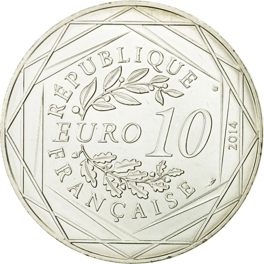 Coin, France, 10 Euro, Egalité Eté Sempé, 2014, MS(63), Silver