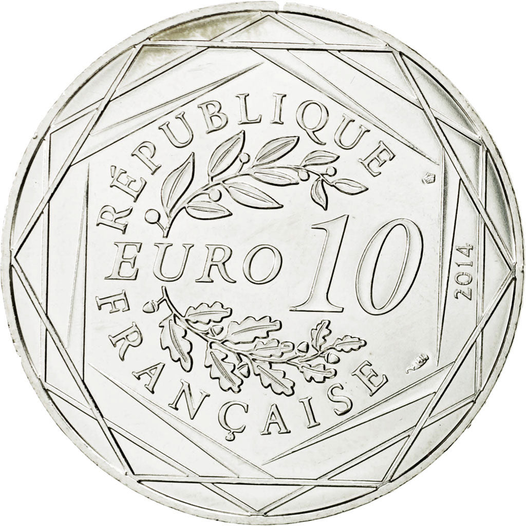 Coin, France, 10 Euro, Egalité Automne Sempé, 2014, MS(63), Silver