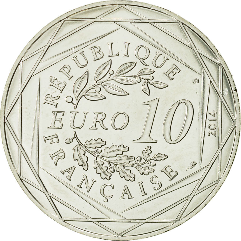 Coin, France, 10 Euro, Egalité Automne Sempé, 2014, MS(63), Silver