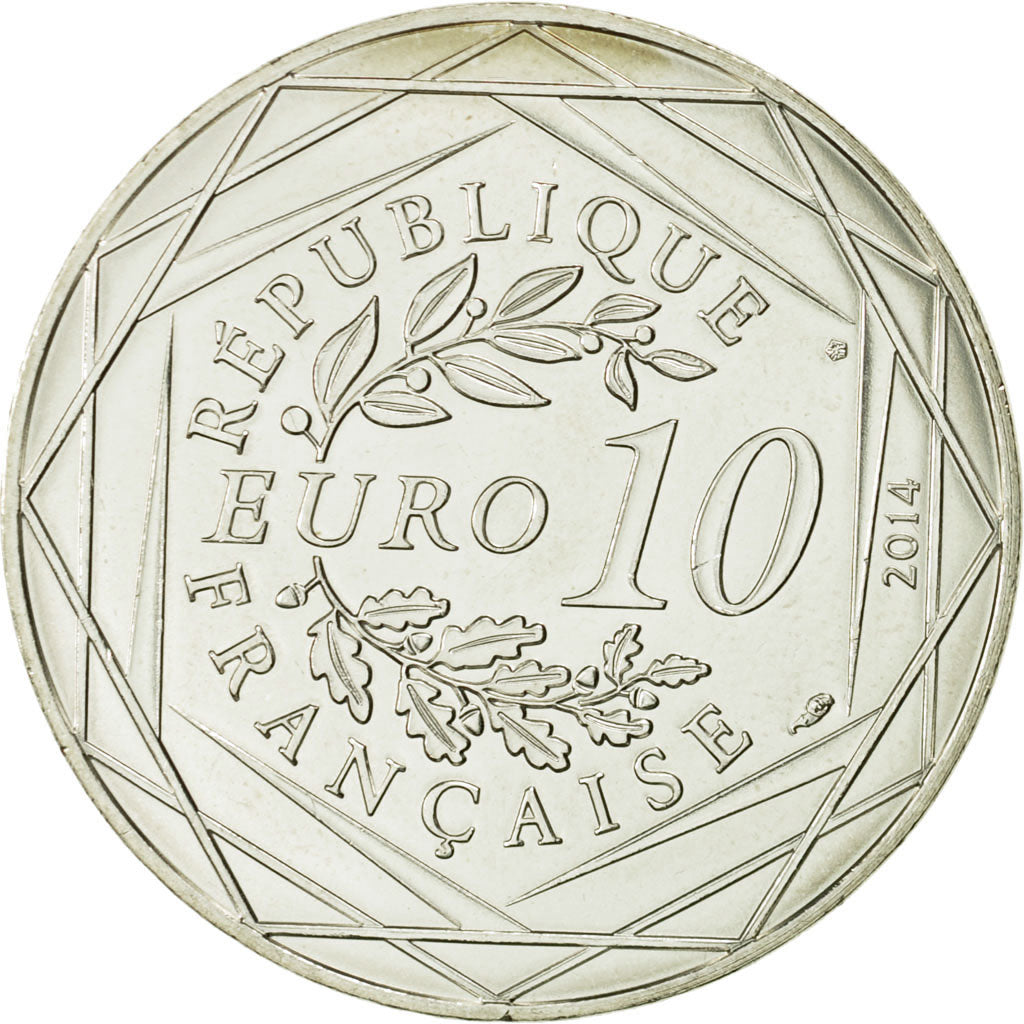 Coin, France, 10 Euro, Liberté Automne Sempé, 2014, MS(63), Silver