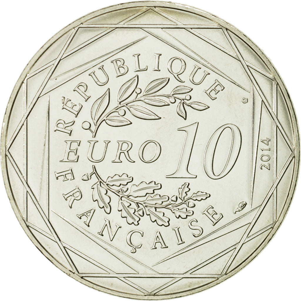 Coin, France, 10 Euro, Liberté Automne Sempé, 2014, MS(63), Silver