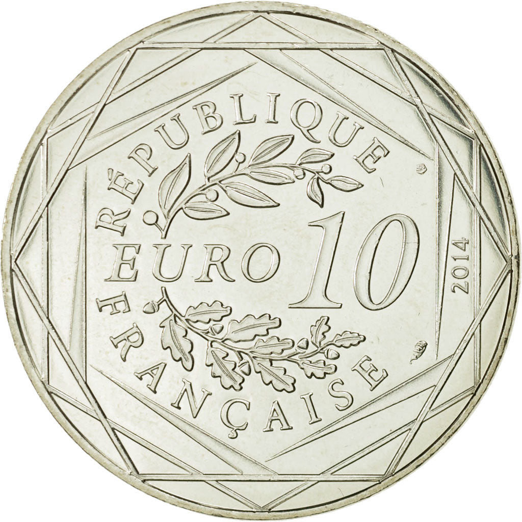Coin, France, 10 Euro, Liberté Printemps Sempé, 2014, MS(63), Silver