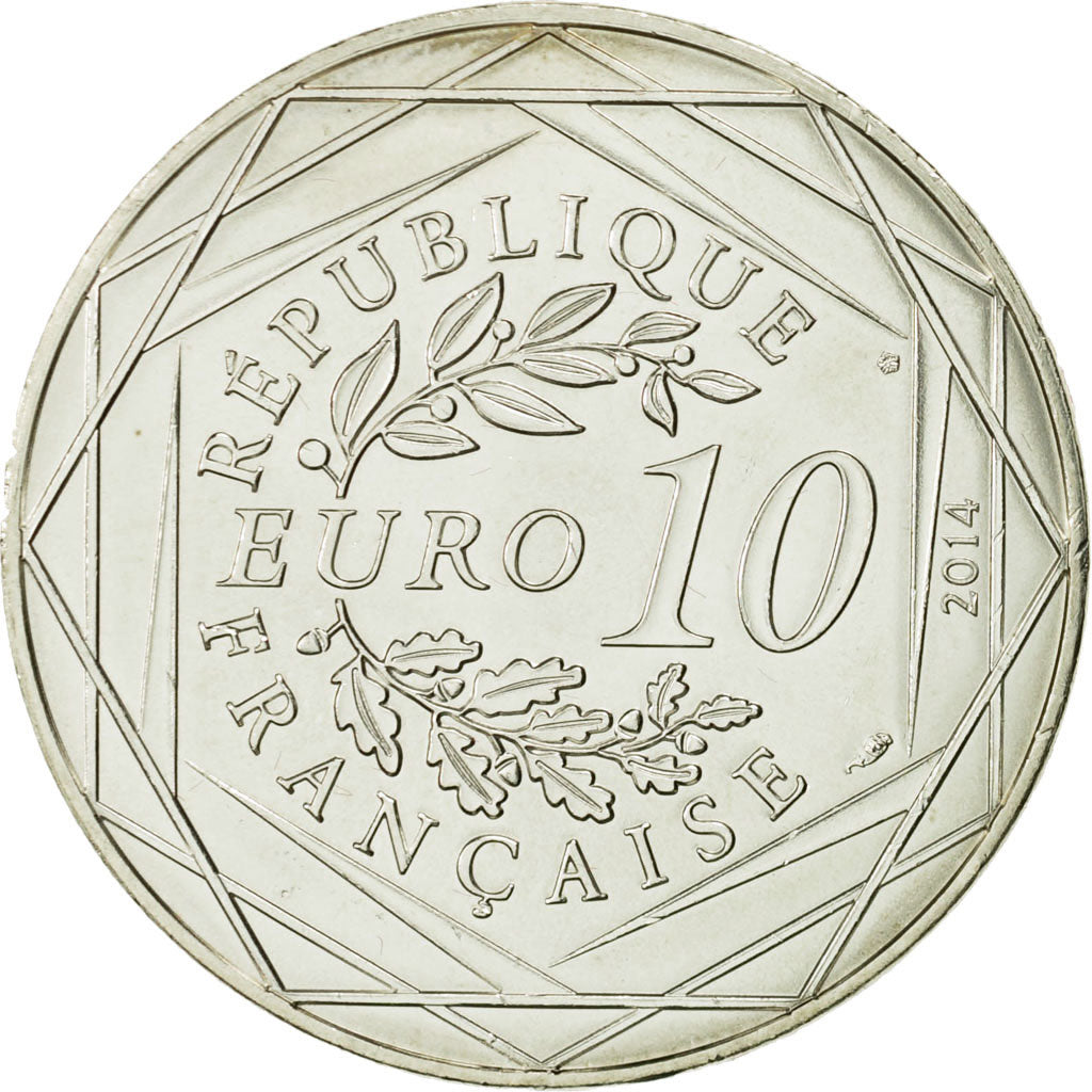 Coin, France, 10 Euro, Liberté Printemps Sempé, 2014, MS(63), Silver