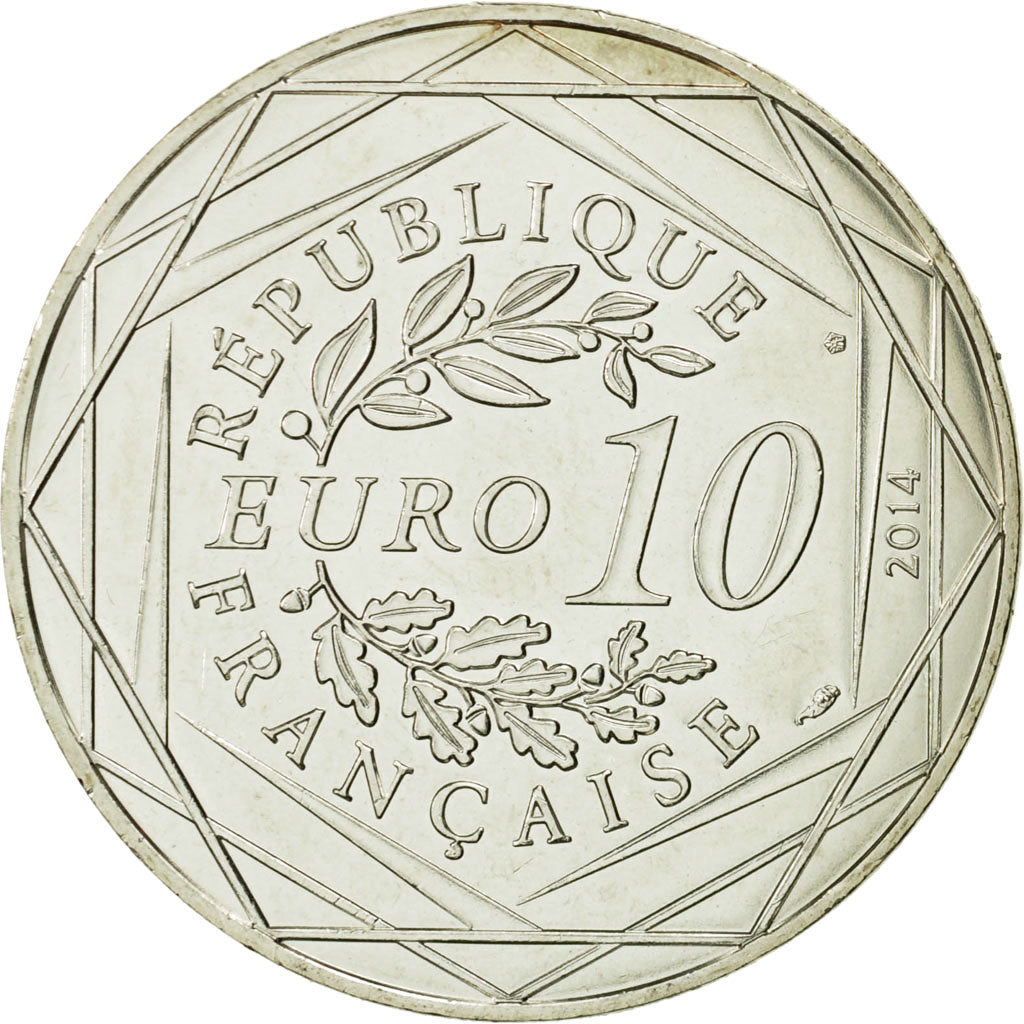 Coin, France, 10 Euro, Liberté Eté Sempé, 2014, MS(63), Silver