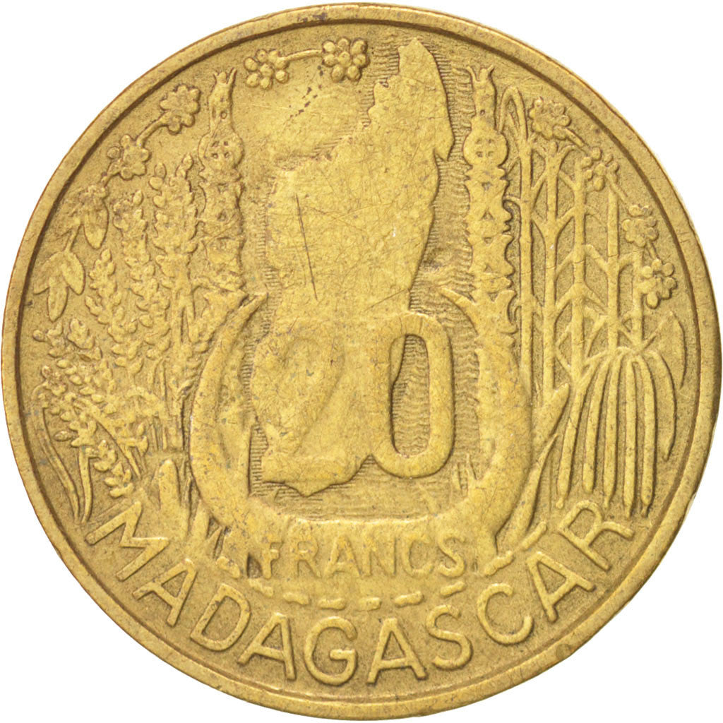 Münze, Madagascar, 20 Francs, 1953, Paris, S, Aluminum-Bronze, KM:7