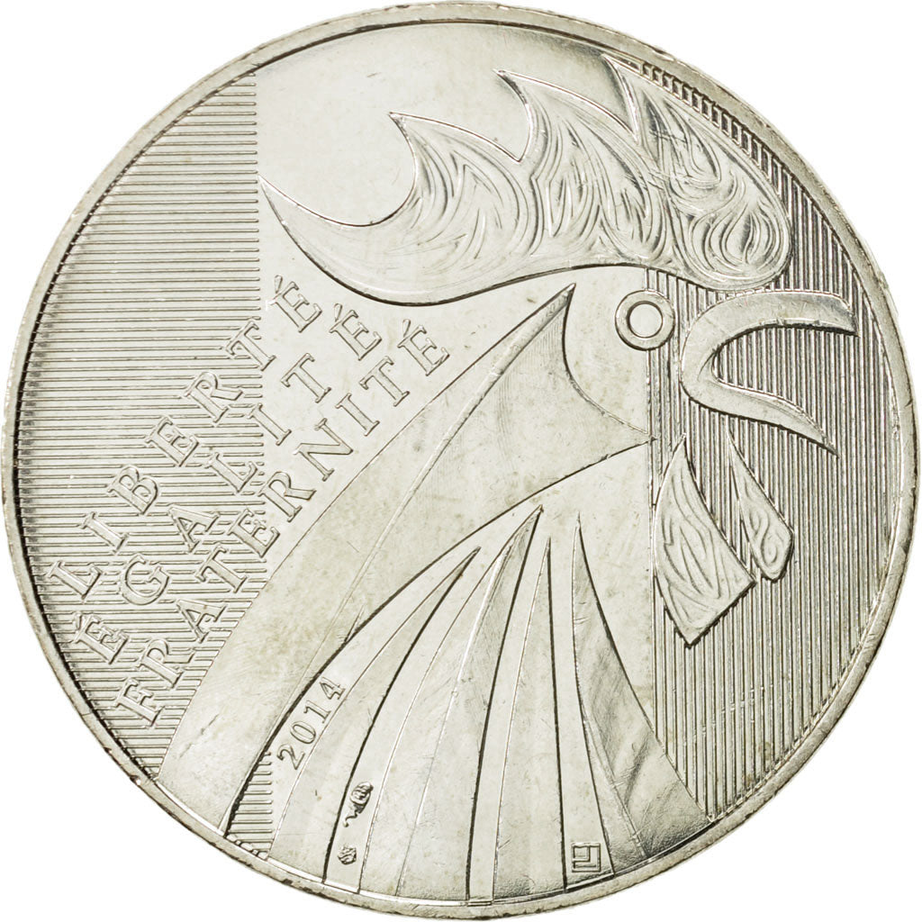 Coin, France, 10 Euro, Coq, 2014, MS(63), Silver