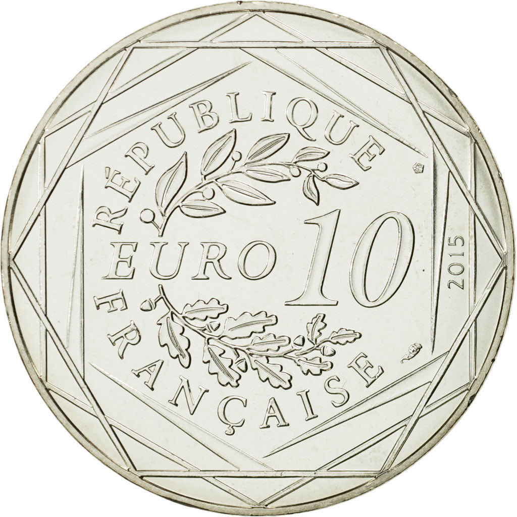 Coin, France, 10 Euro, Liberté, Obélix, 2015, MS(63), Silver