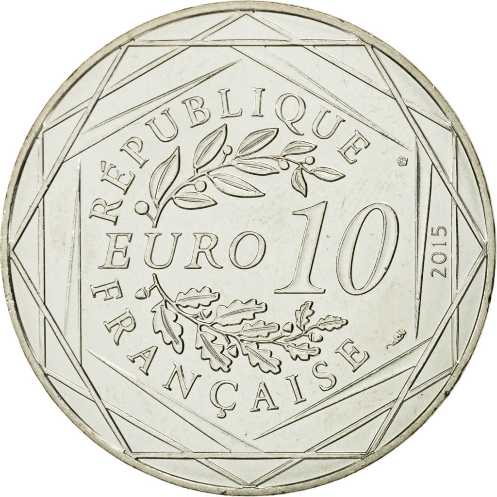 Coin, France, 10 Euro, Liberté, Obélix, 2015, MS(63), Silver