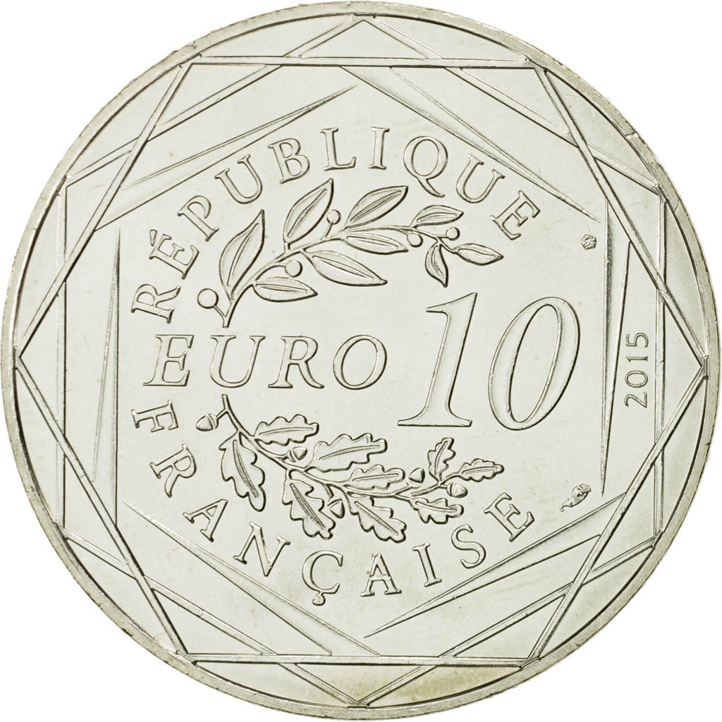 Monnaie, France, 10 Euro, Liberté Astérix Flamme, 2015, SPL, Argent
