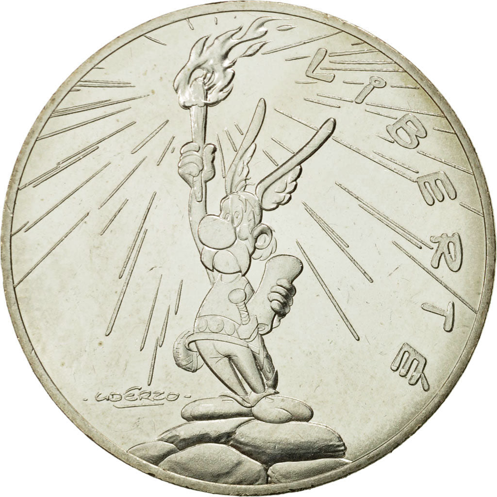 Coin, France, 10 Euro, Liberté Astérix Flamme, 2015, MS(63), Silver