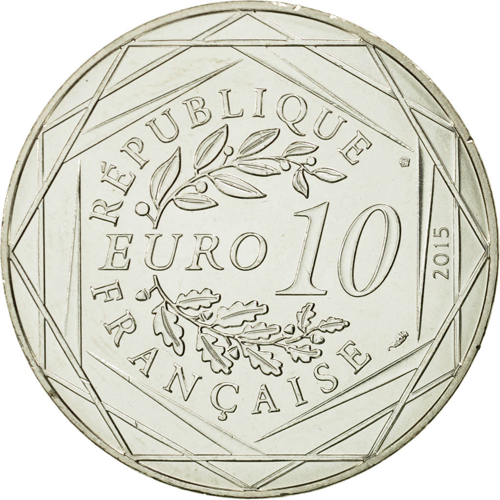 Coin, France, 10 Euro, Liberté, Astérix Potion, 2015, MS(63), Silver