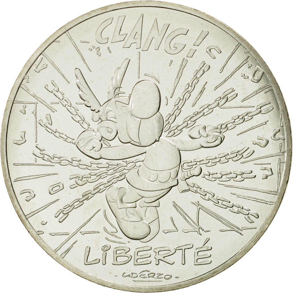 Coin, France, 10 Euro, Liberté, Astérix Potion, 2015, MS(63), Silver