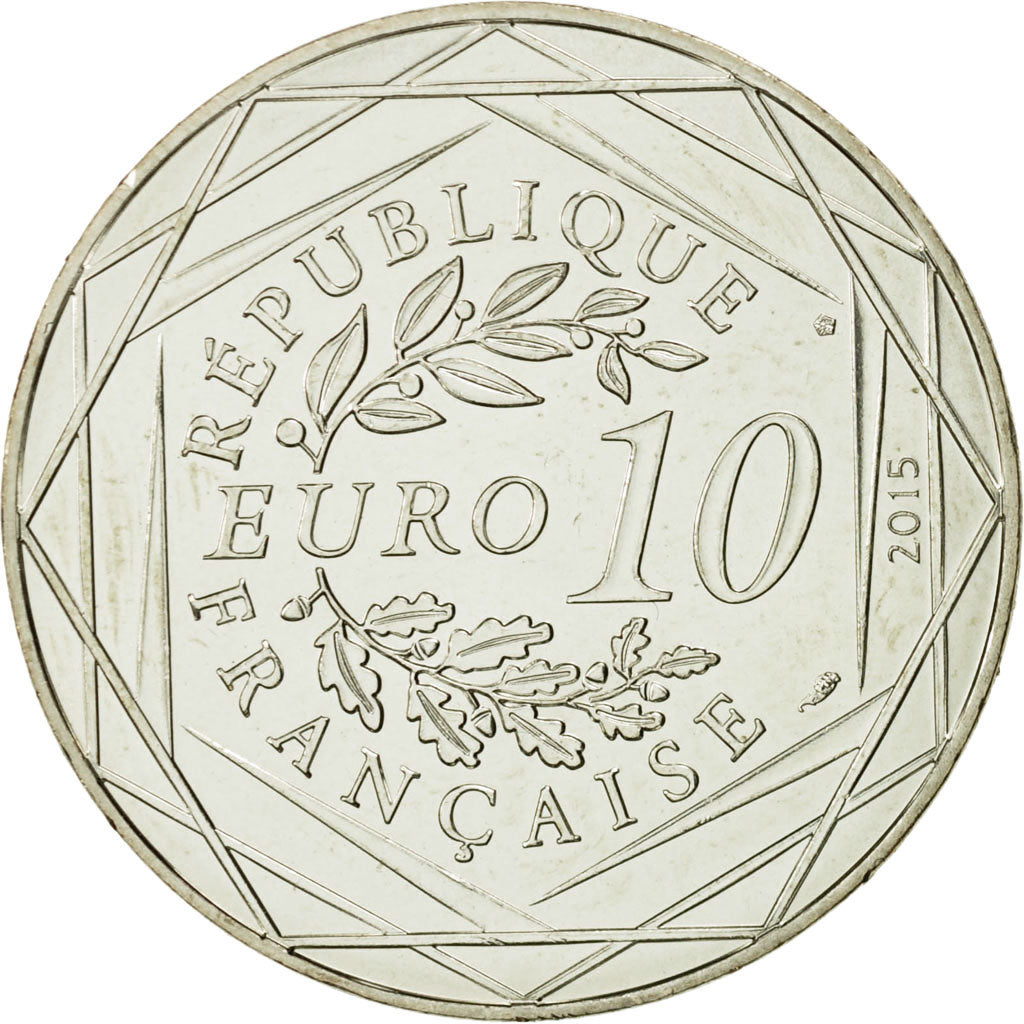 Coin, France, 10 Euro, Liberté, Astérix Obélix à cheval, 2015, MS(63)