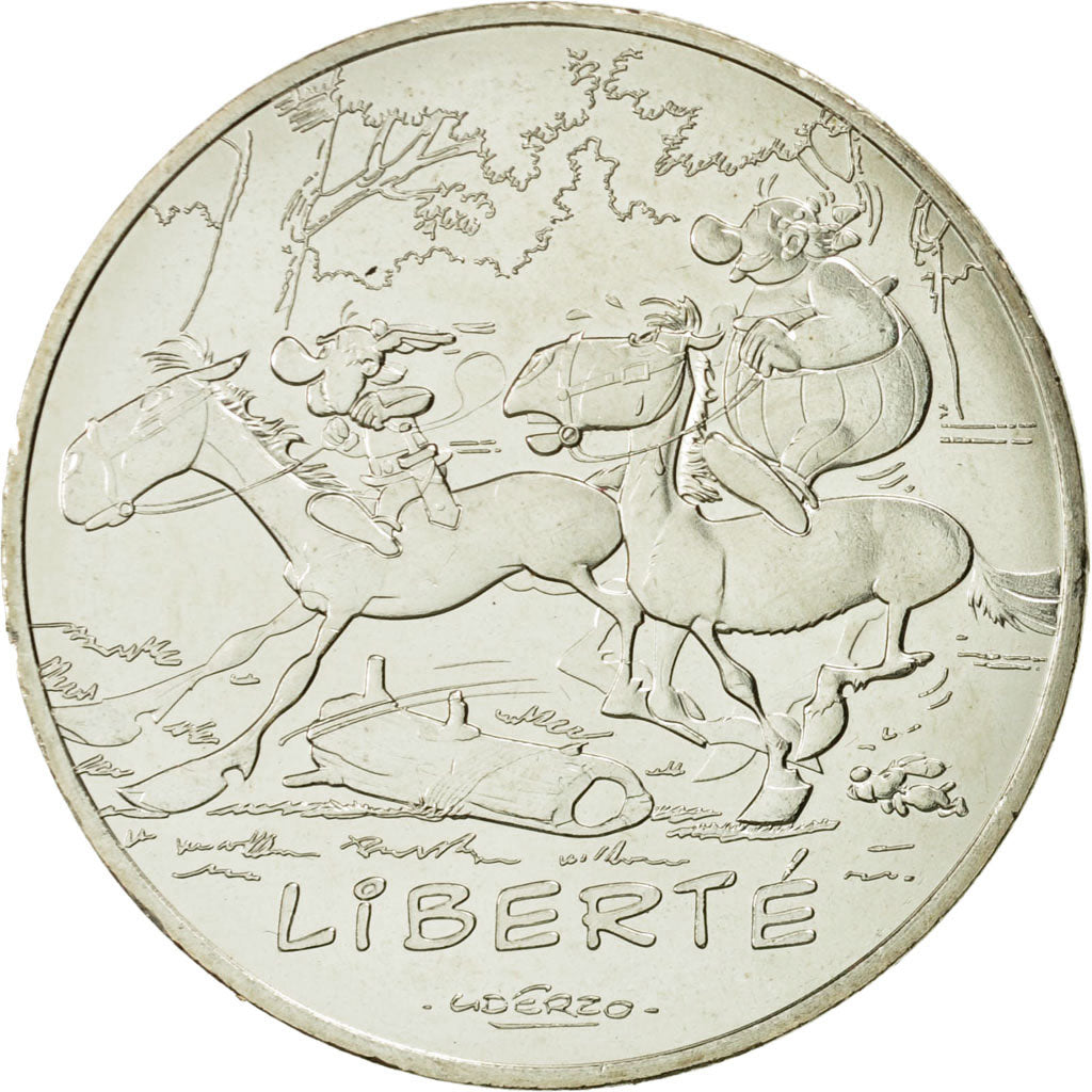 Coin, France, 10 Euro, Liberté, Astérix Obélix à cheval, 2015, MS(63)