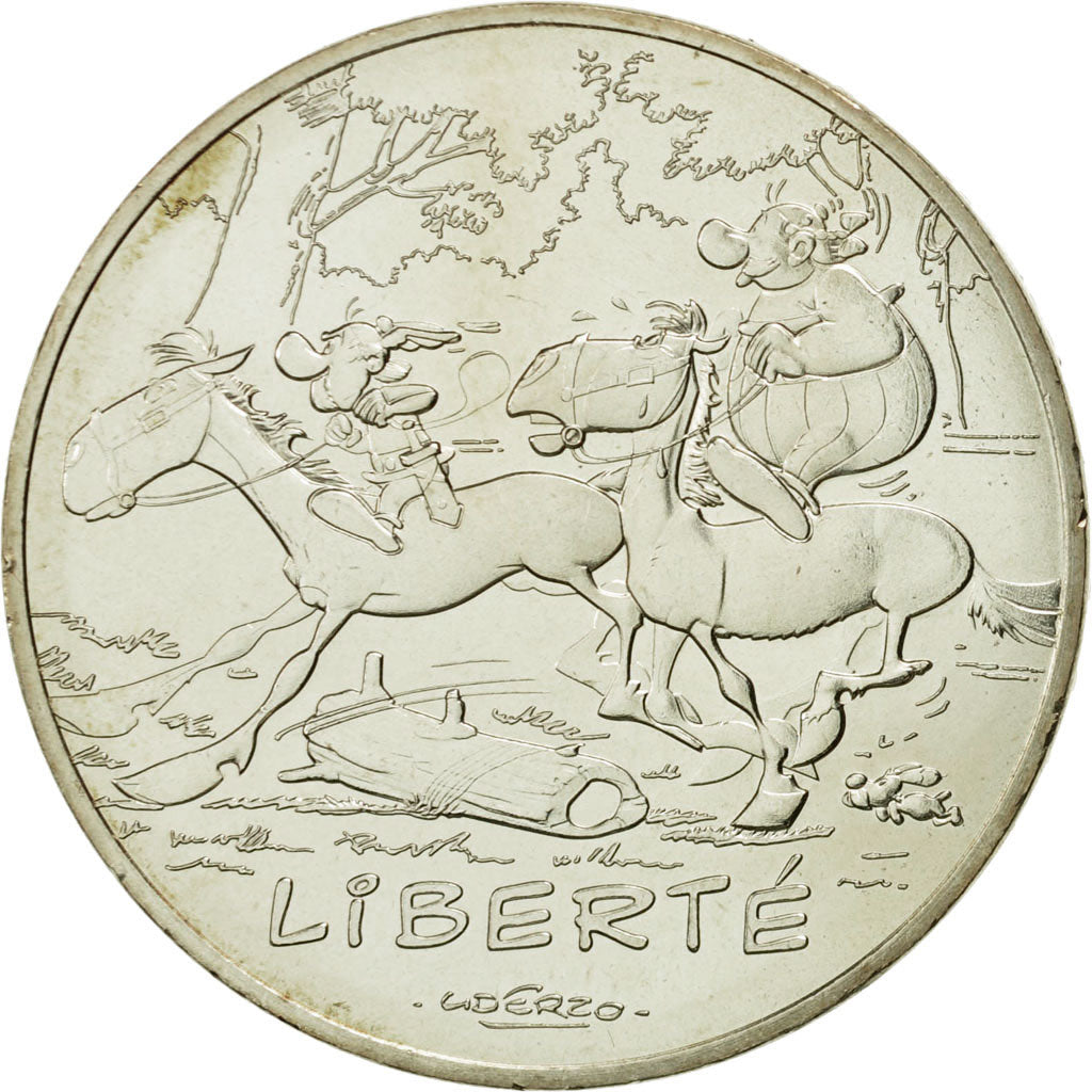 Coin, France, 10 Euro, Liberté, Astérix Obélix à cheval, 2015, MS(63)