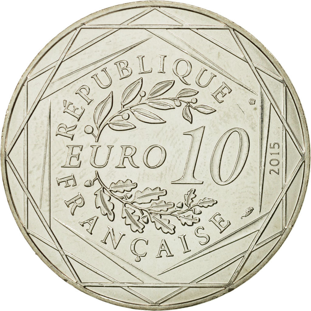 Coin, France, 10 Euro, Liberté Agecanonix, 2015, MS(63), Silver