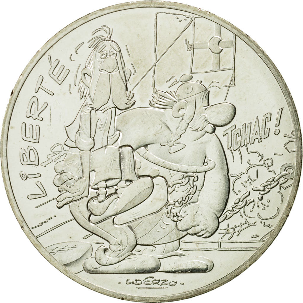 Moneta, Francia, 10 Euro, Liberté Obélix chez les Bretons, 2015, SPL, Argento