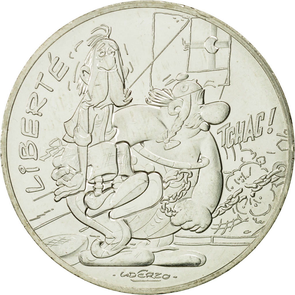 Coin, France, 10 Euro, Liberté Obélix chez les Bretons, 2015, MS(63), Silver