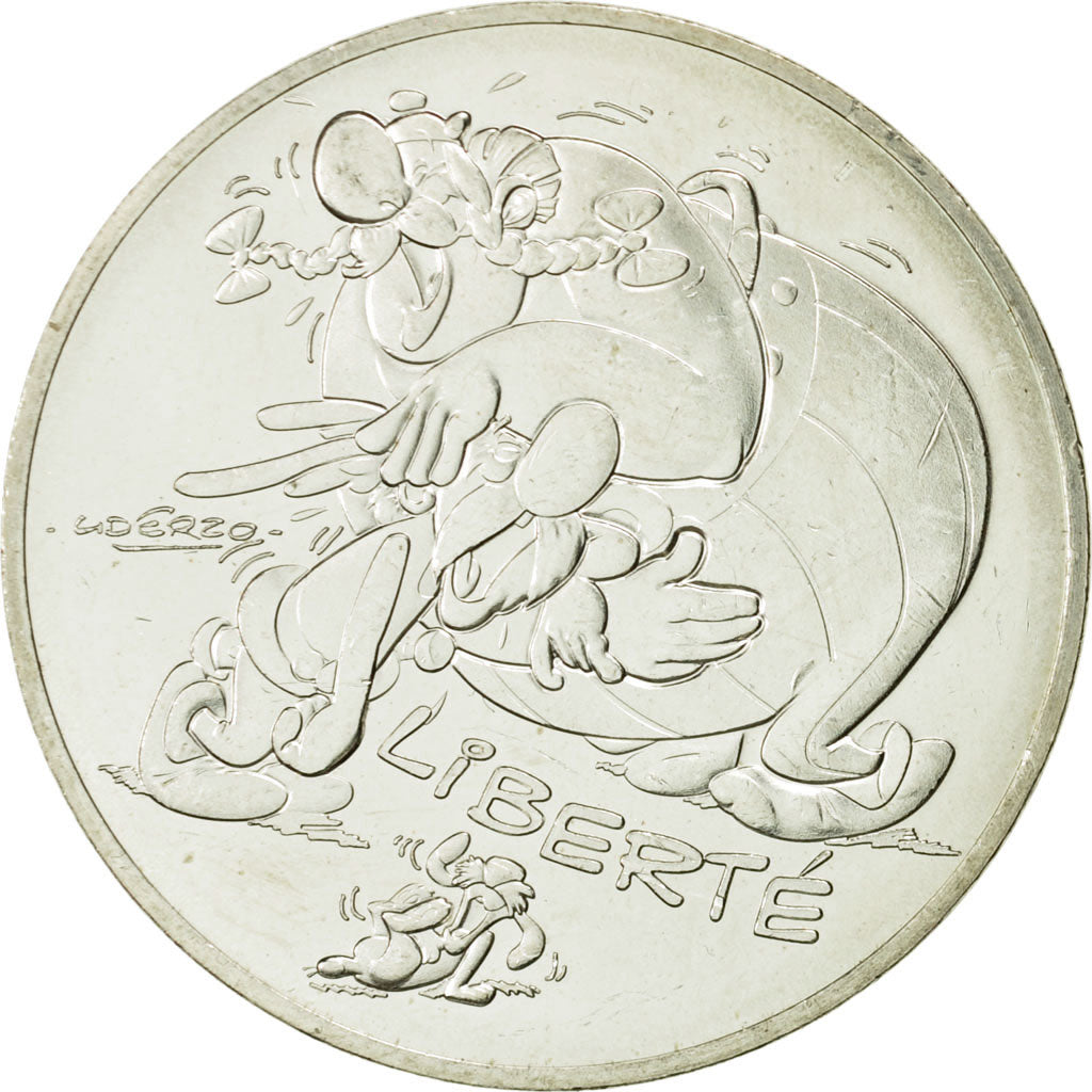 Coin, France, 10 Euro, Liberté Astérix, Obélix, 2015, MS(63), Silver