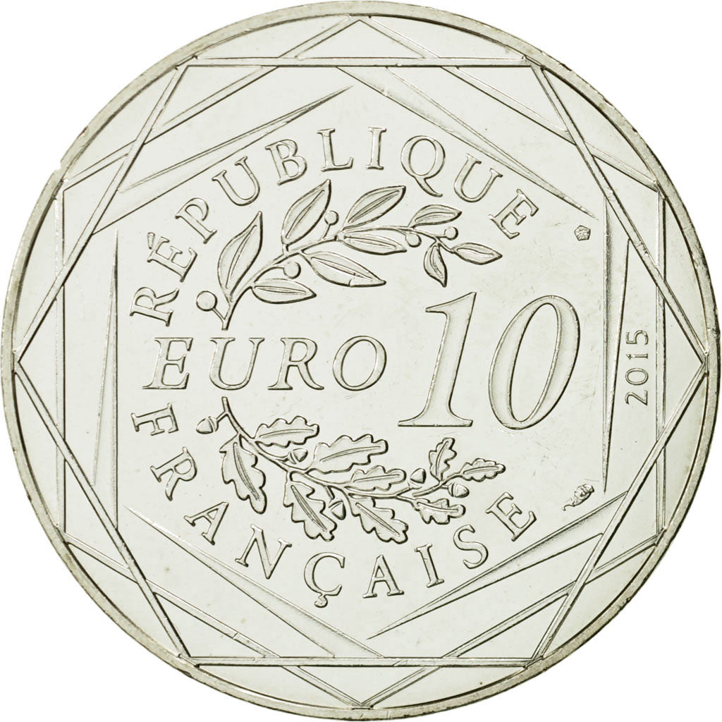 Monnaie, France, 10 Euro, Liberté Astérix, Obélix, 2015, SPL, Argent