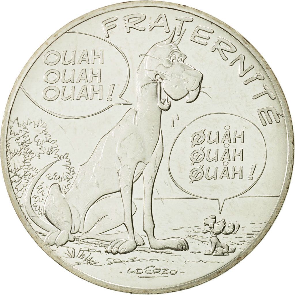 Coin, France, 10 Euro, Fraternité, Chiens, 2015, MS(63), Silver