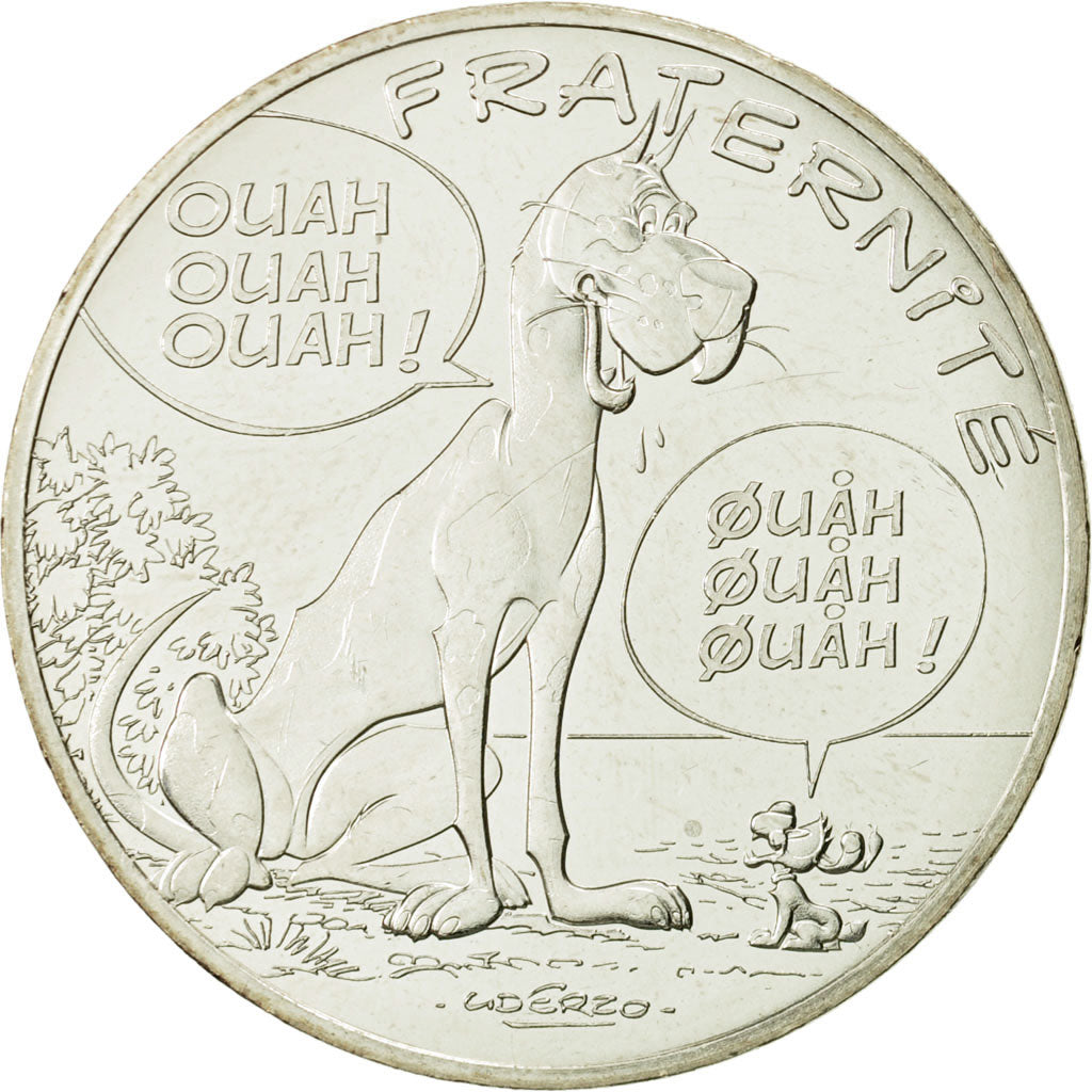 Coin, France, 10 Euro, Fraternité, Chiens, 2015, MS(63), Silver