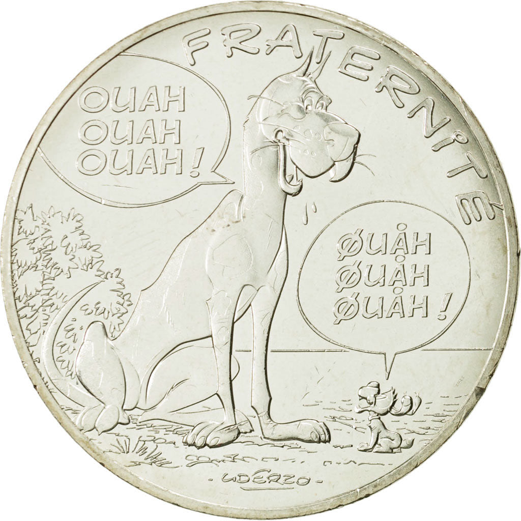 Coin, France, 10 Euro, Fraternité, Chiens, 2015, MS(63), Silver