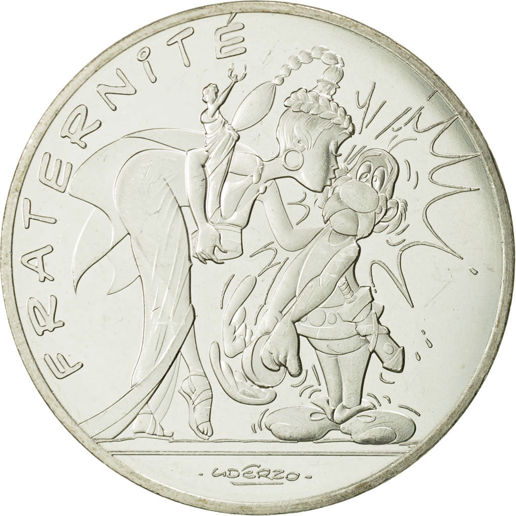 Coin, France, 10 Euro, Fraternité, Astérix, 2015, MS(63), Silver