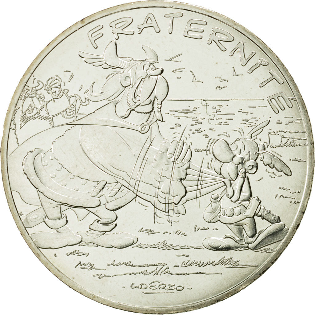 Coin, France, 10 Euro, Fraternité, Astérix, Olaf, 2015, MS(63), Silver
