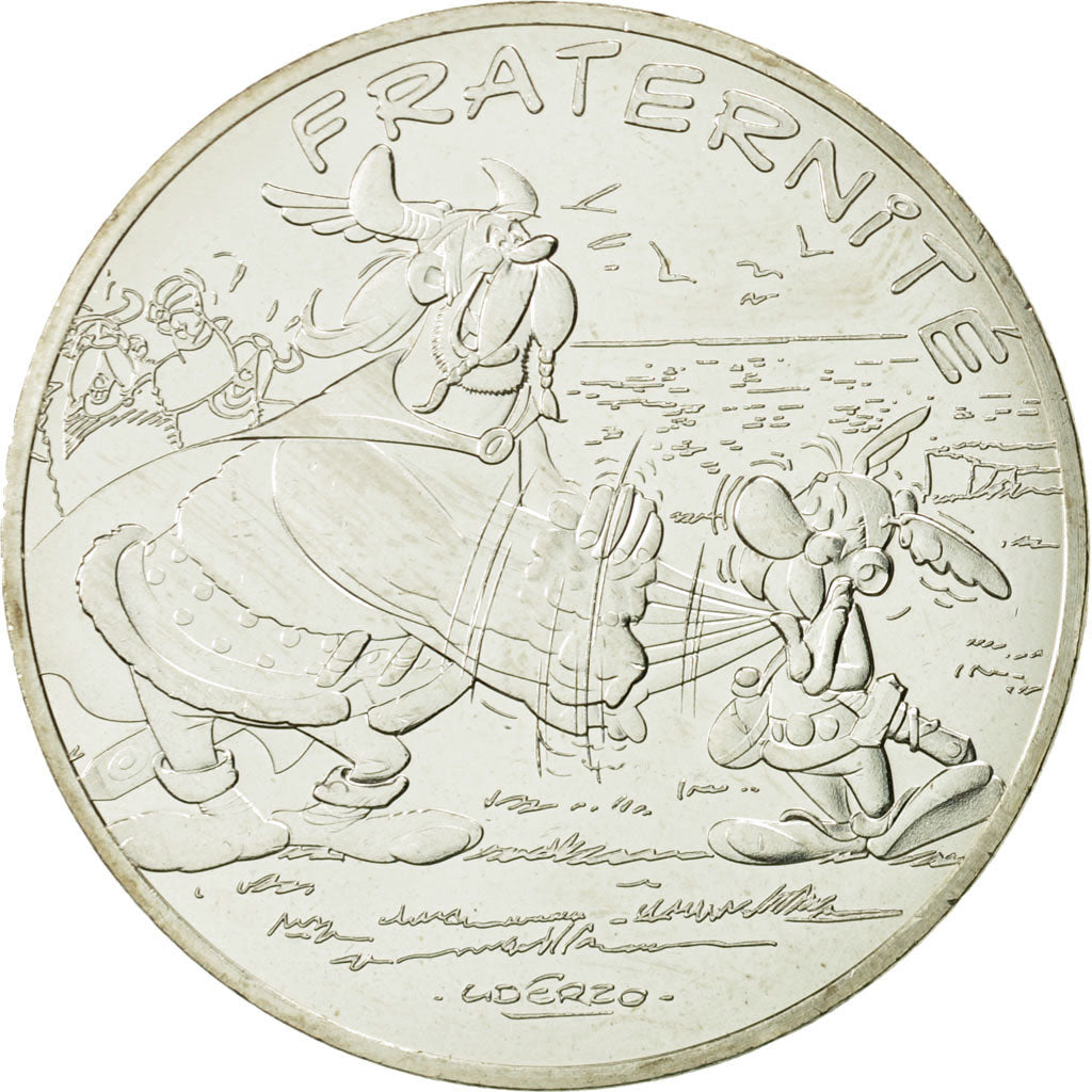 Coin, France, 10 Euro, Fraternité, Astérix, Olaf, 2015, MS(63), Silver