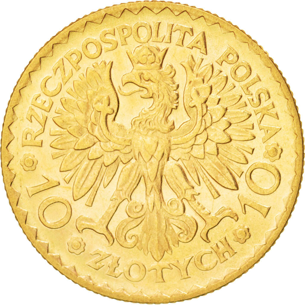 Poland, 10 Zlotych, 1925, Warsaw, Gold, KM:32
