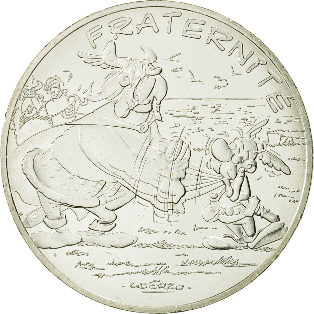 Coin, France, 10 Euro, Fraternité, Astérix, Olaf, 2015, MS(63), Silver