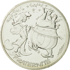 Coin, France, 10 Euro, Fraternité, Obélix, Danse, 2015, MS(63), Silver