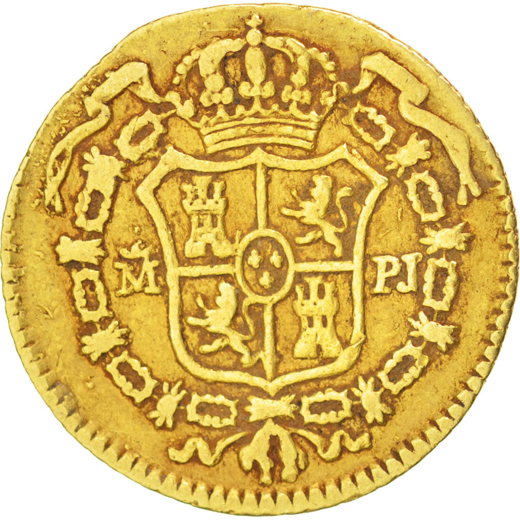 Moneda, España, Charles III, 1/2 Escudo, 1774, Madrid, BC+, Oro, KM:415.1