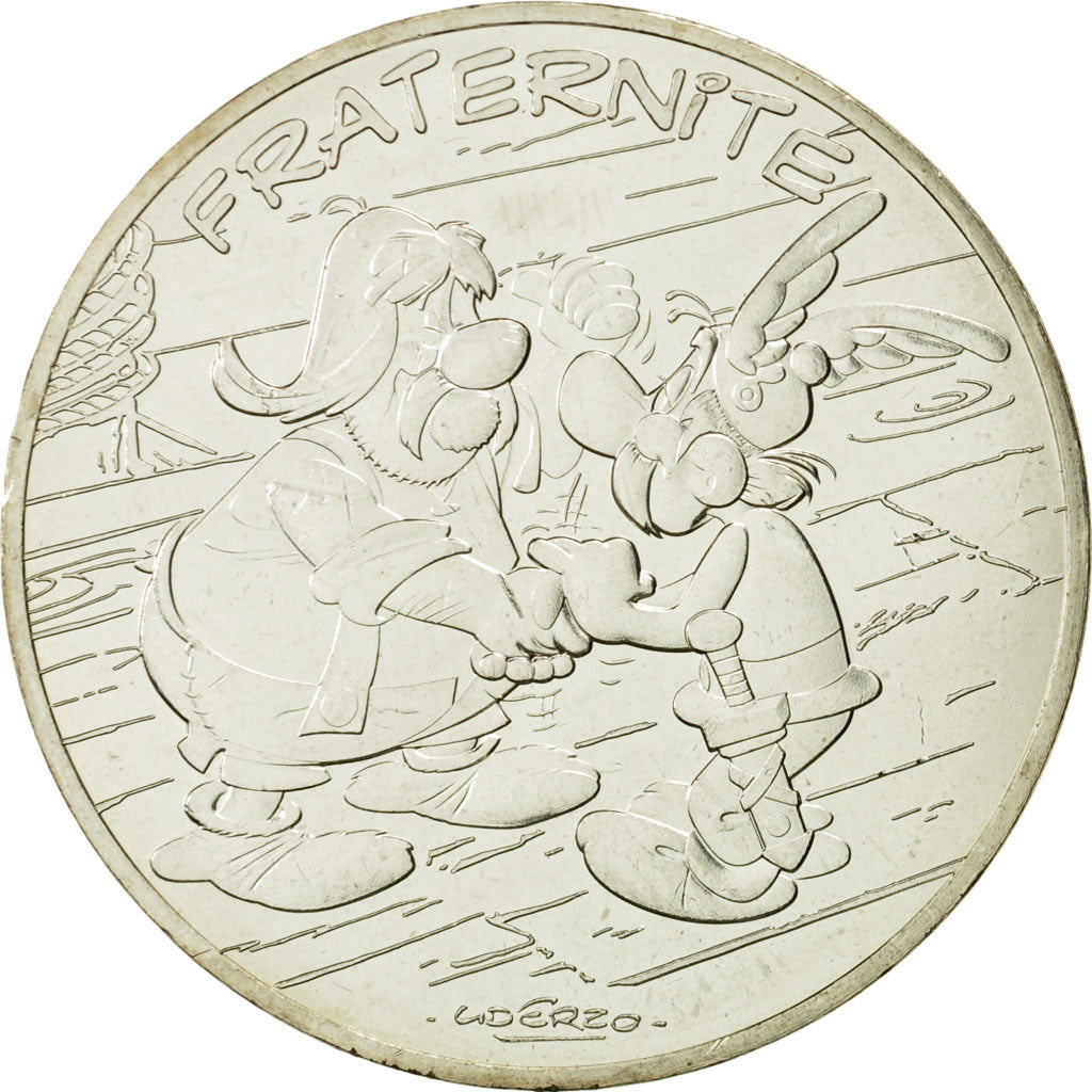 Coin, France, 10 Euro, Fraternité, Astérix chez les Helvètes, 2015, MS(63)