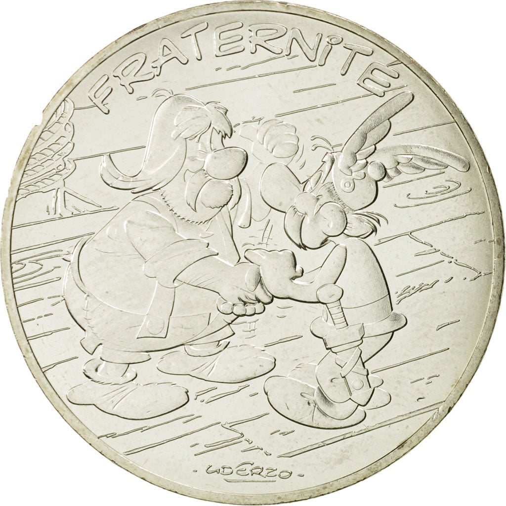 Coin, France, 10 Euro, Fraternité, Astérix chez les Helvètes, 2015, MS(63)