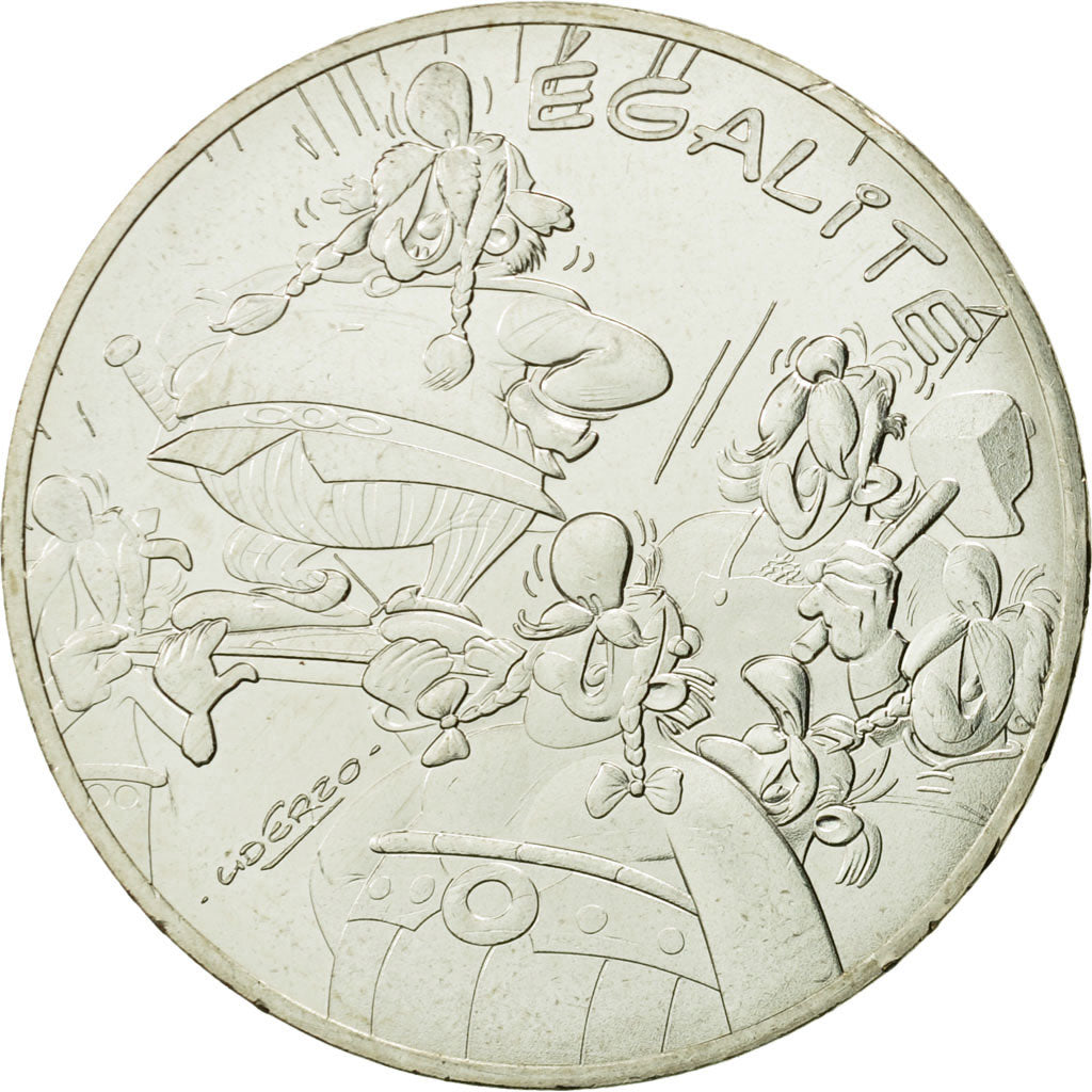 Coin, France, 10 Euro, Egalité, Abraracourcix, Obélix, 2015, MS(63), Silver