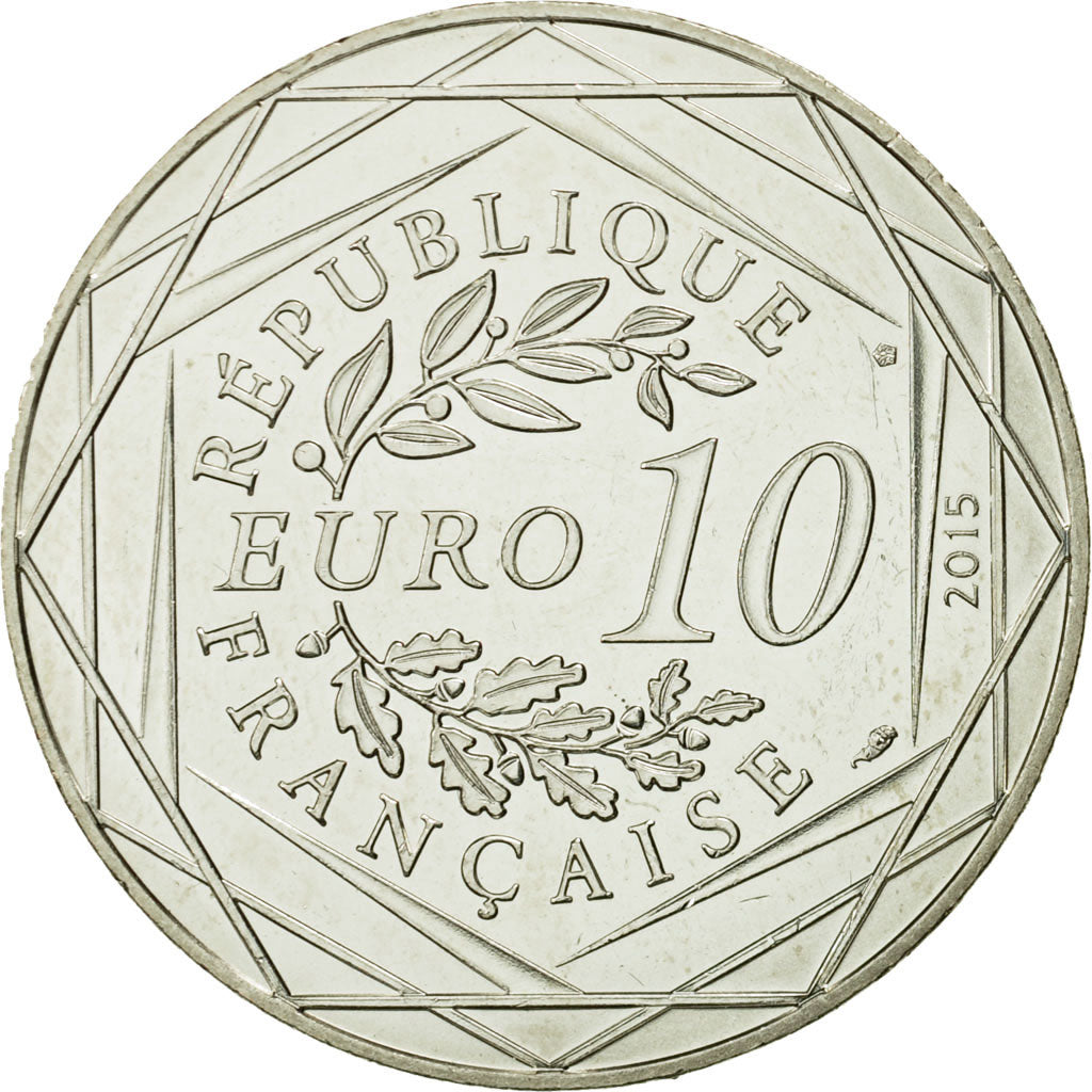 Coin, France, 10 Euro, Egalité, Druide, 2015, MS(63), Silver