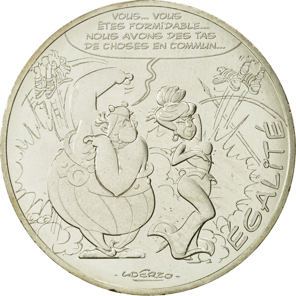 Monnaie, France, 10 Euro, Egalité, Obélix, Mme Agecanonix, 2015, SPL, Argent