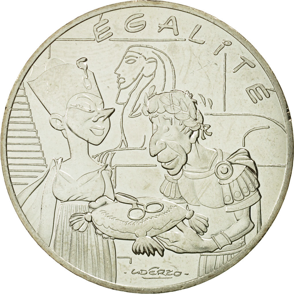 Coin, France, 10 Euro, Egalité, Cléopatre, César, 2015, MS(63), Silver