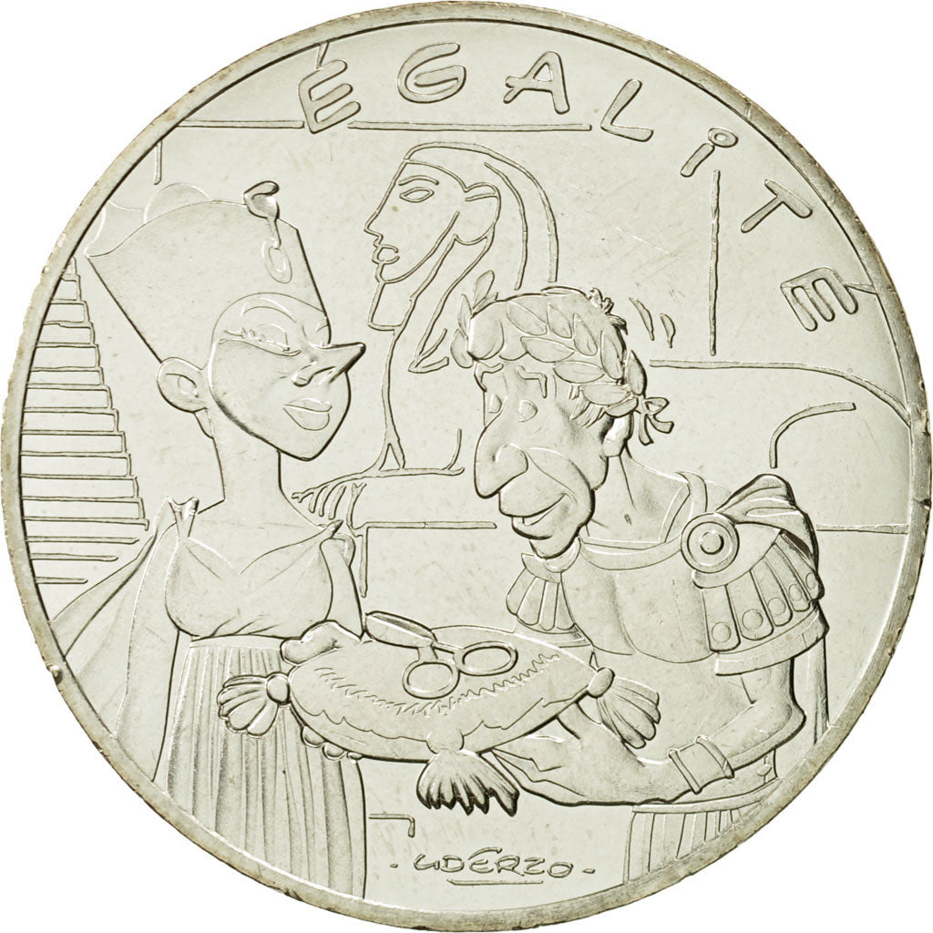 Coin, France, 10 Euro, Egalité, Cléopatre, César, 2015, MS(63), Silver
