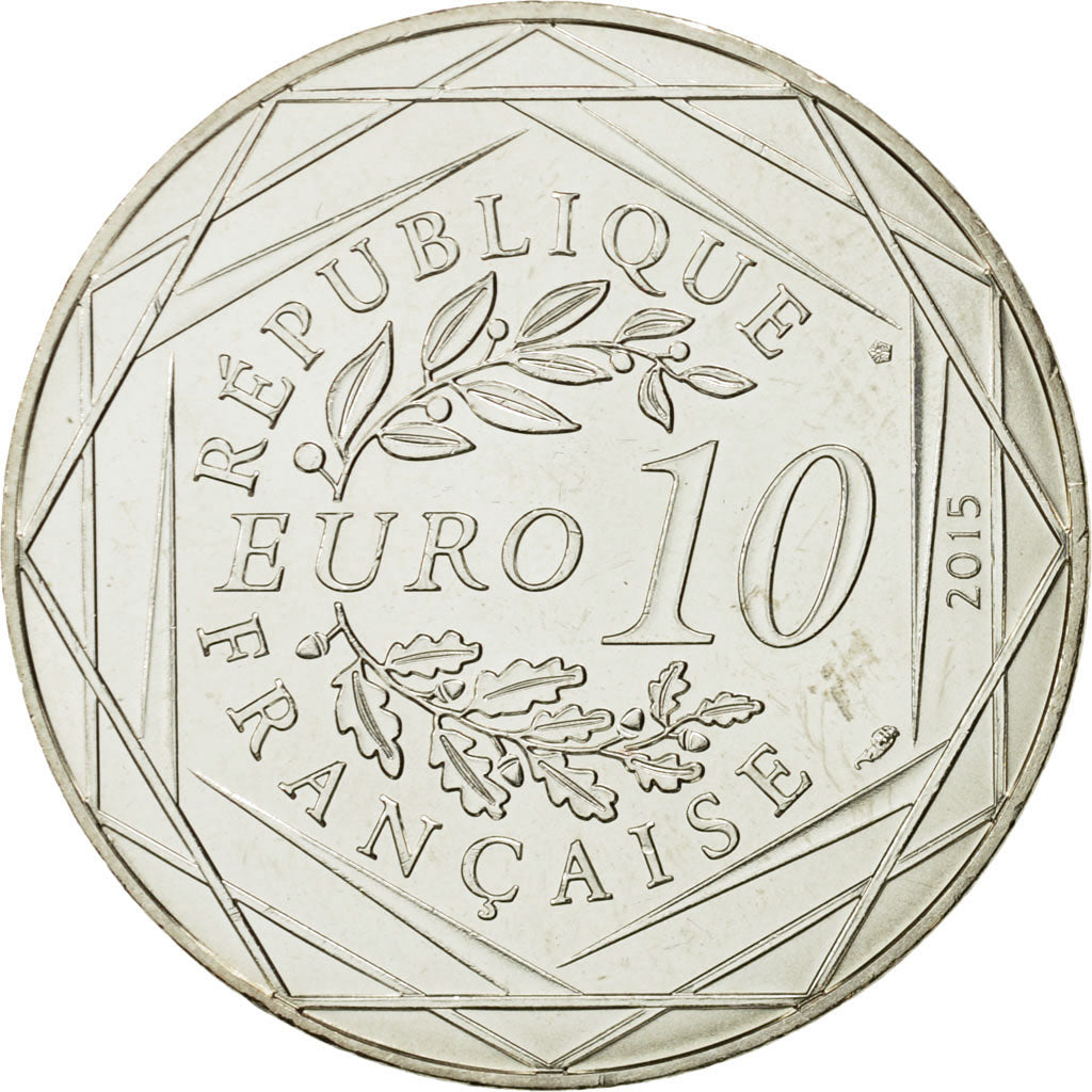 Monnaie, France, 10 Euro, Egalité, Gaulois, Chaudron, 2015, SPL, Argent