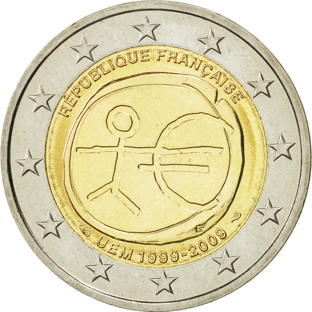 Coin, France, 2 Euro, EMU, 2009, MS(63), Bi-Metallic