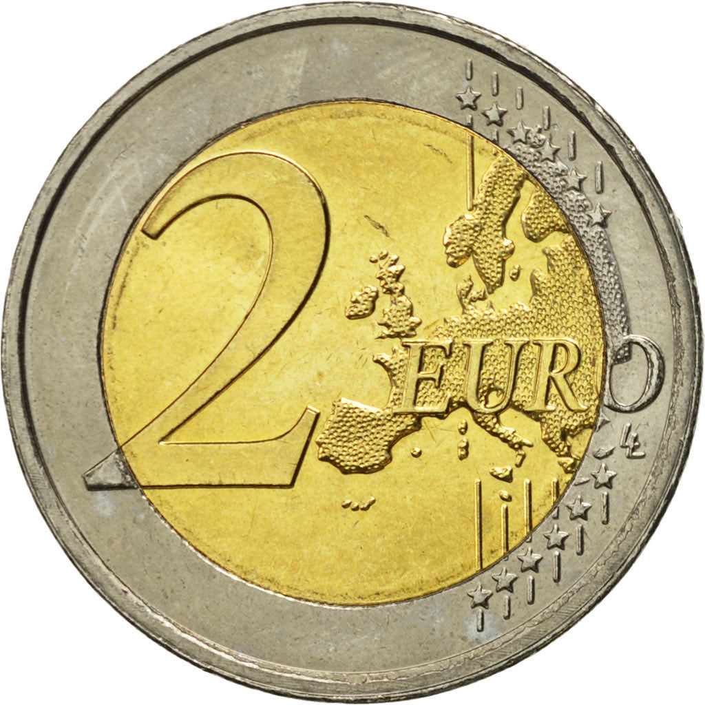 Luksemburg, 2 Euro, EMU, 2009, Utrecht, MS(63), Bimetaliczny