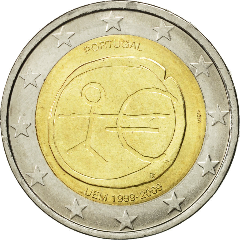 Portugal, 2 Euro, EMU, 2009, MS(63), Bi-Metallic