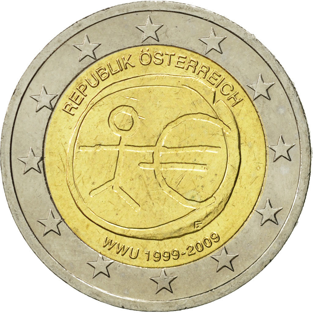 Austria, 2 Euro, EMU, 2009, MS(63), Bi-Metallic