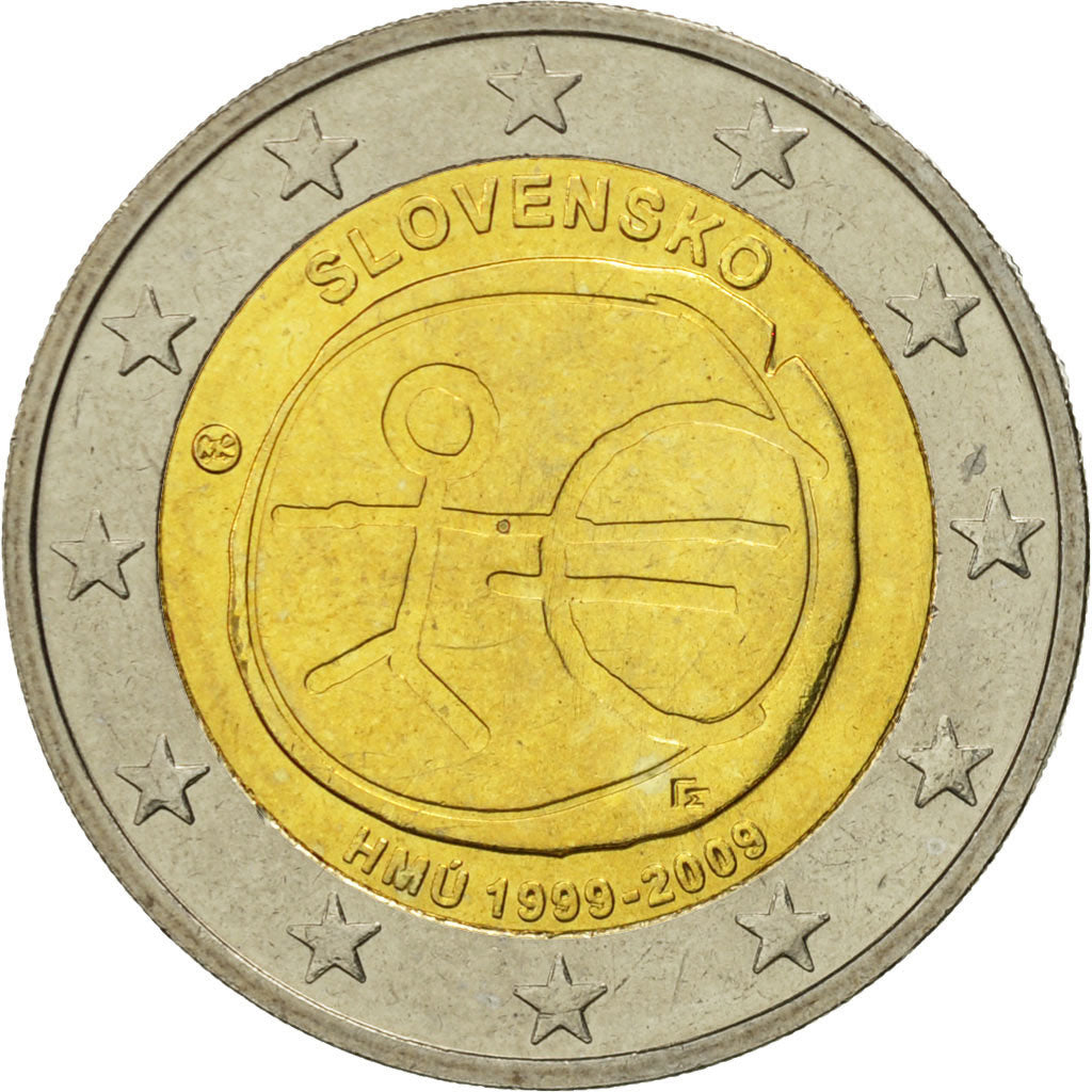 Slovakia, 2 Euro, EMU, 2009, MS(63), Bi-Metallic