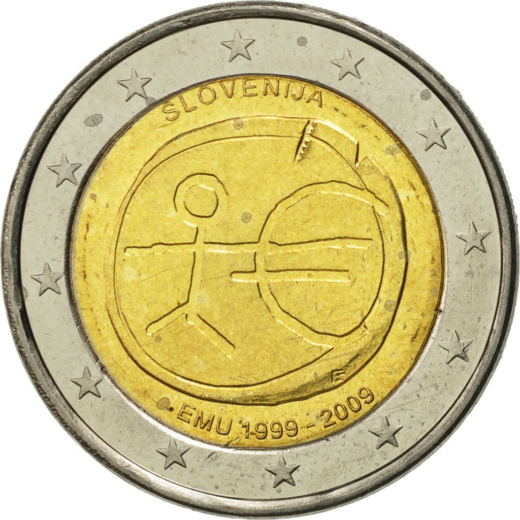 Slovenia, 2 Euro, EMU, 2009, MS(63), Bi-Metallic